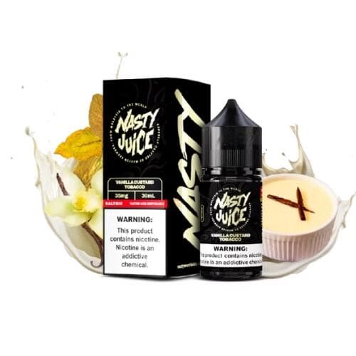 Juice Nic Salt Vanilla Custard Tobacco - Smooth | Nasty