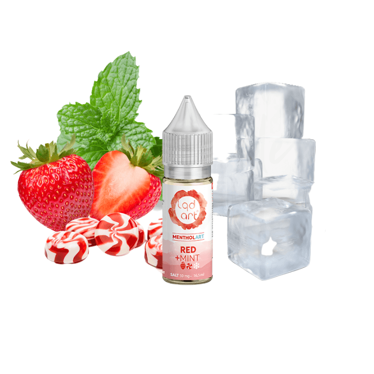 Juice Nic Salt Red Mint - Menthol | LQD Art
