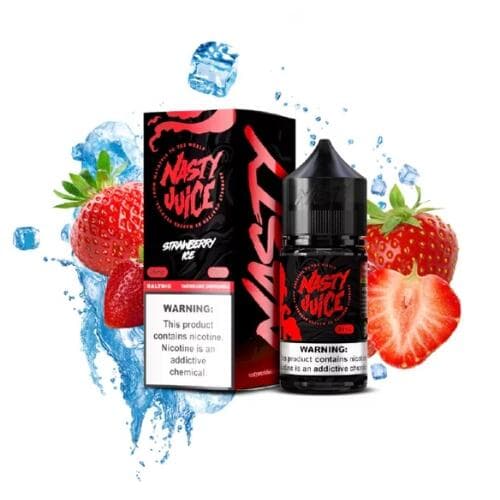 Juice Nic Salt Strawberry Ice - Smooth | Nasty