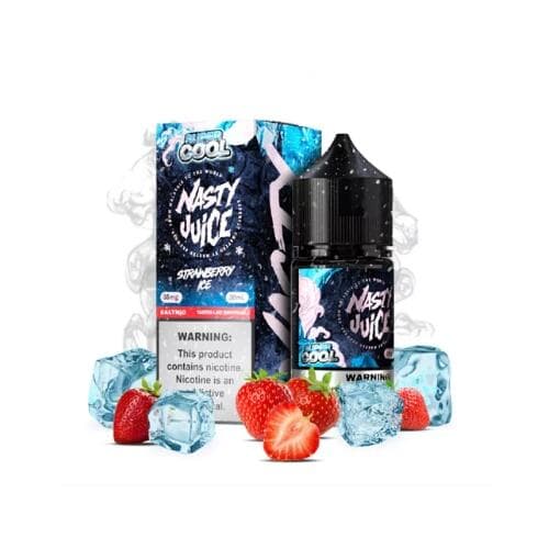 Juice Nic Salt Strawberry Ice - Super Cool | Nasty